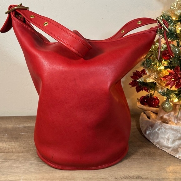 ❤️SOLD❤️Vintage Coach Red Duffle Sac 9085 - Picture 3 of 12